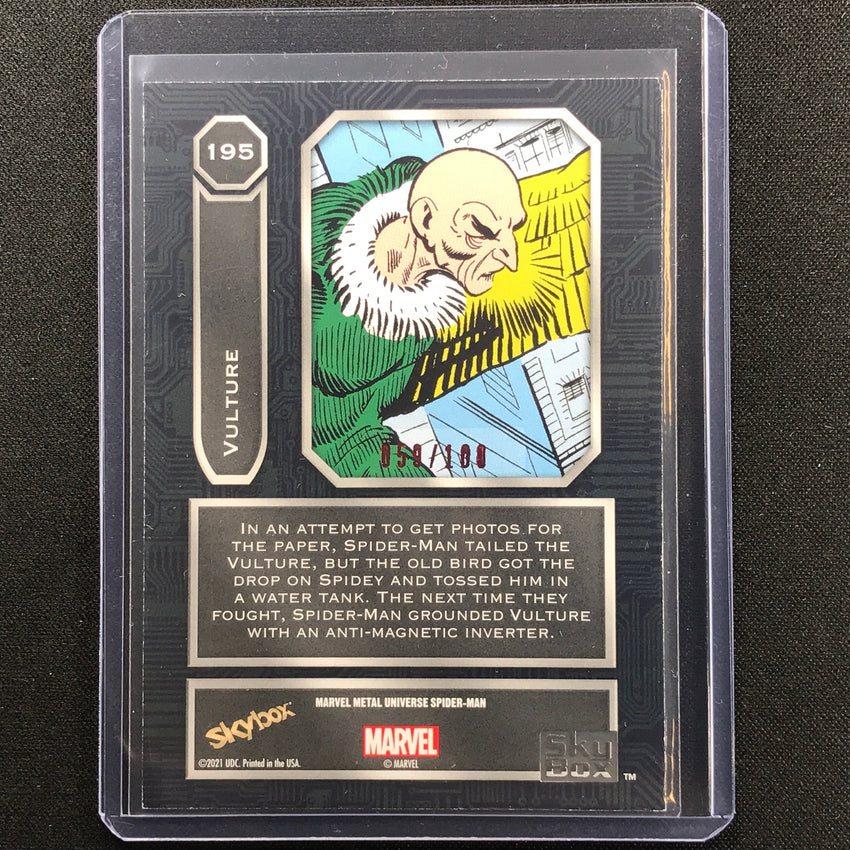 2021-2022 Marvel Spider-man Metal Vulture High Precious Gems Pmg Red 59/100