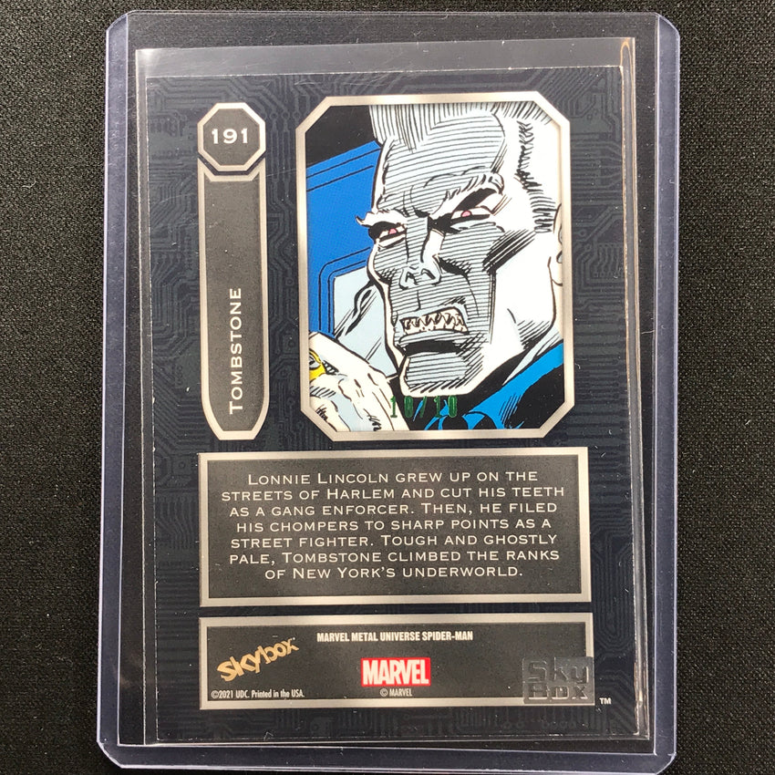 2021-2022 Marvel Spider-man Metal Tombstone High Precious Gems Pmg Green 10/10