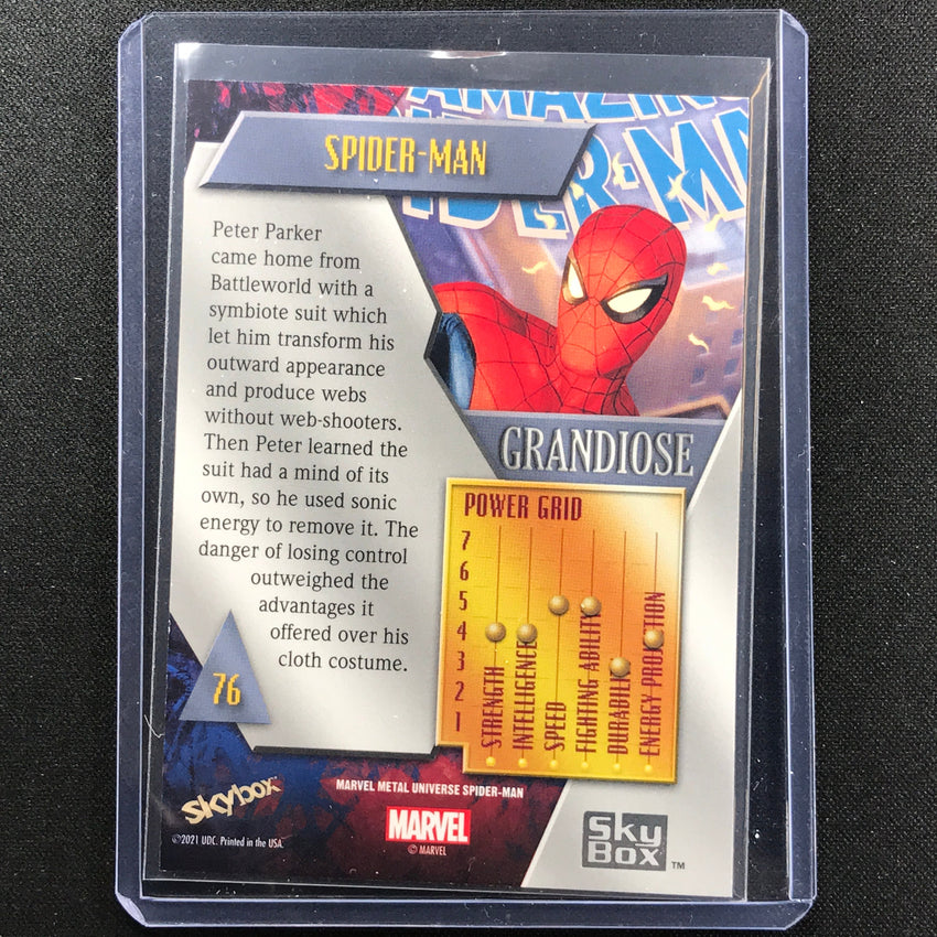2021-2022 Marvel Spider-man Metal Universe Spider-man Grandiose No 76 A