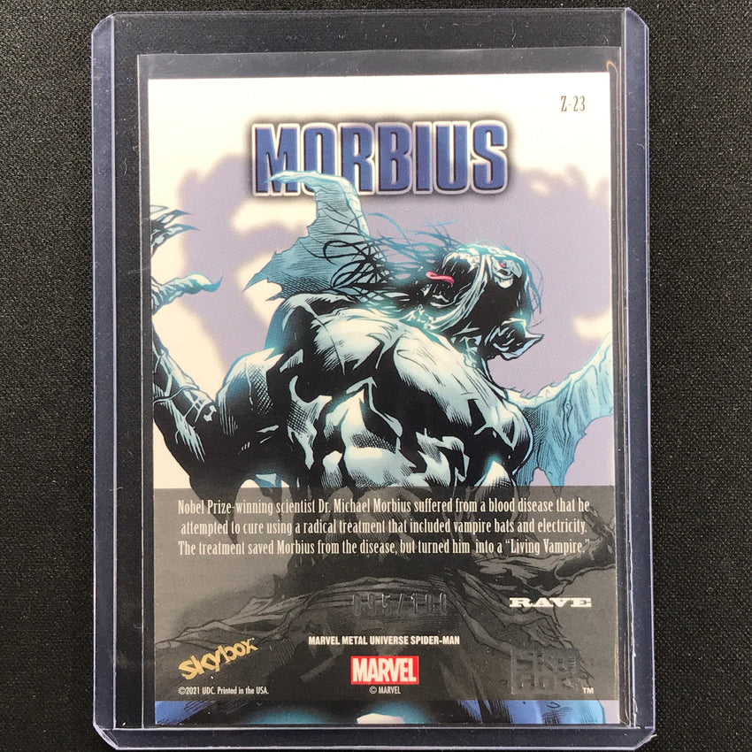 2021-2022 Marvel Spider-man Metal Universe Morbius Z-force Rave 95/100
