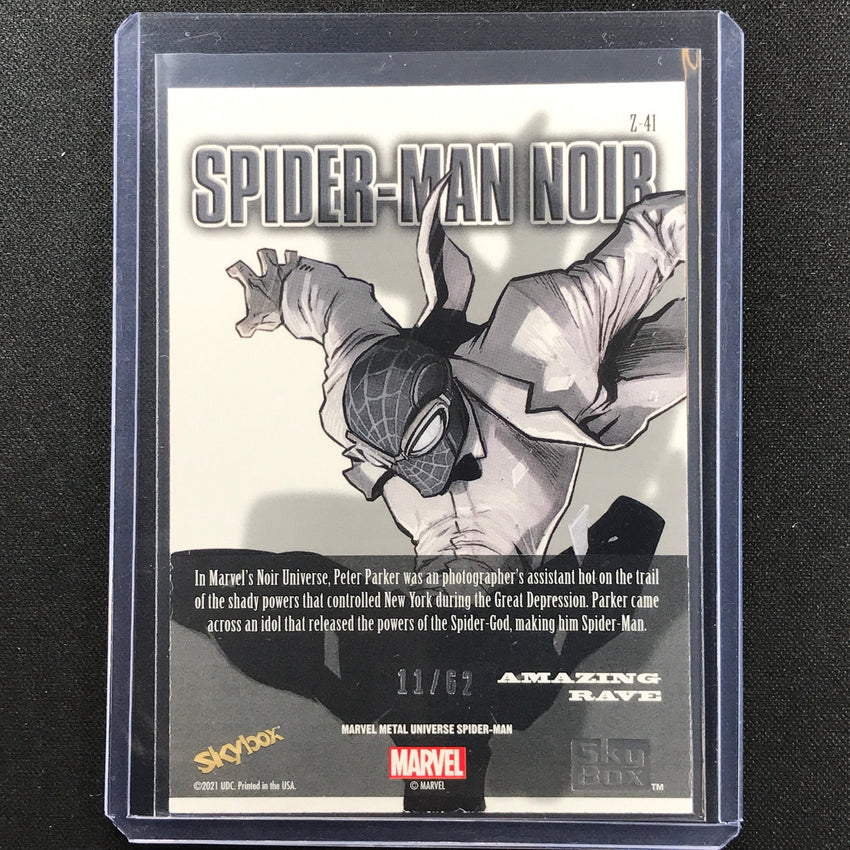 2021-2022 Marvel Spider-man Metal Spider-man Noir Z-force Amazing Rave 11/62
