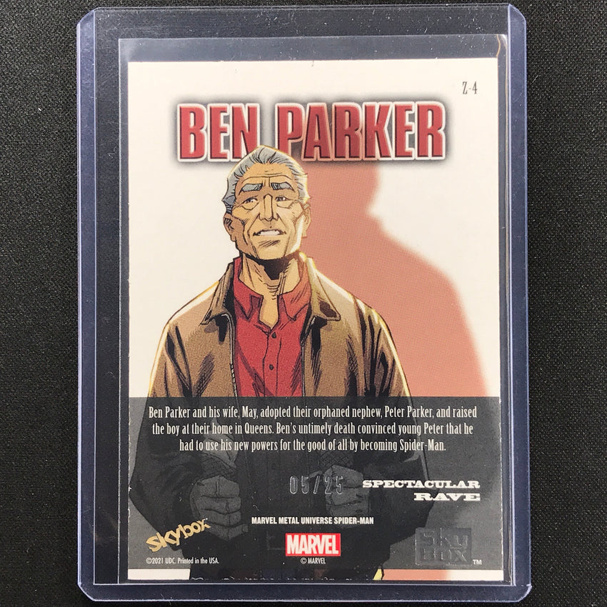 2021-2022 Marvel Spider-man Metal Ben Parker Z-force Spectacular Rave 5/25