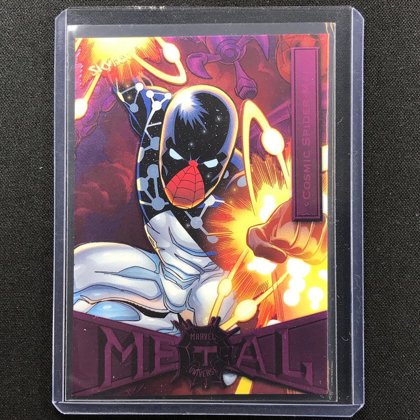 2021-2022 Marvel Spider-man Metal Universe Cosmic Spider-man Light Fx Pink 66/75