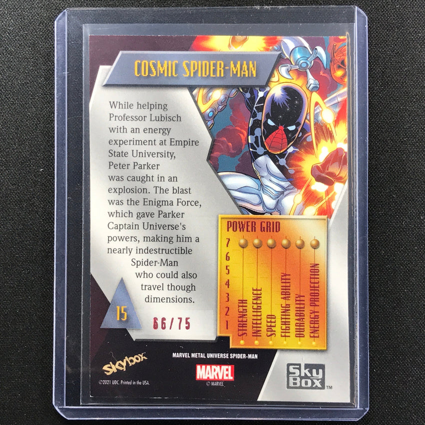 2021-2022 Marvel Spider-man Metal Universe Cosmic Spider-man Light Fx Pink 66/75