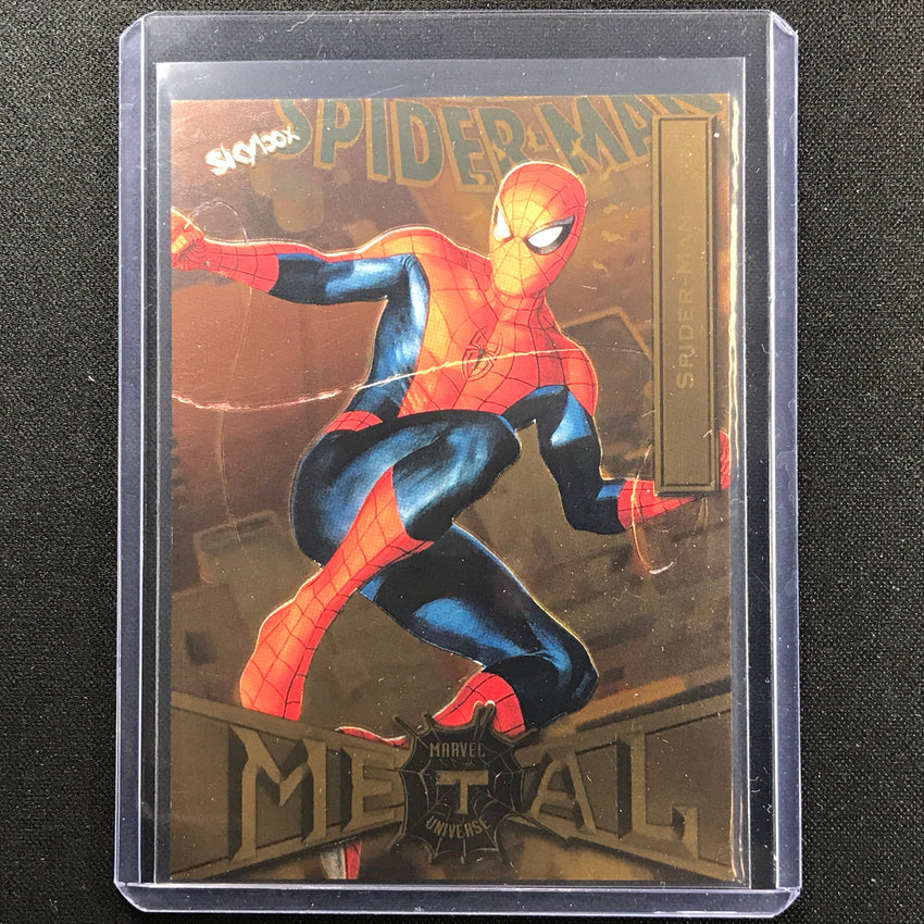 2021-2022 Marvel Spider-man Metal Universe Spider-man Light Fx Gold No 76 B