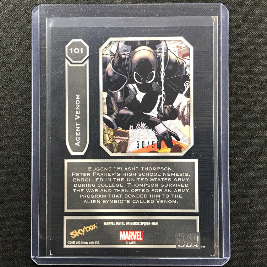 2021-22 Marvel Spider-man Metal Universe Agent Venom High Series Turquoise 30/50