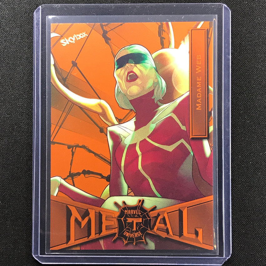 2021-2022 Marvel Spider-man Metal Universe Madame Web Light Fx Orange 4/25