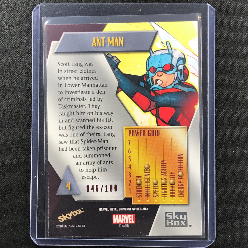 2021-2022 Marvel Spider-man Metal Universe Ant-man Precious Gems Pmg Red 46/100