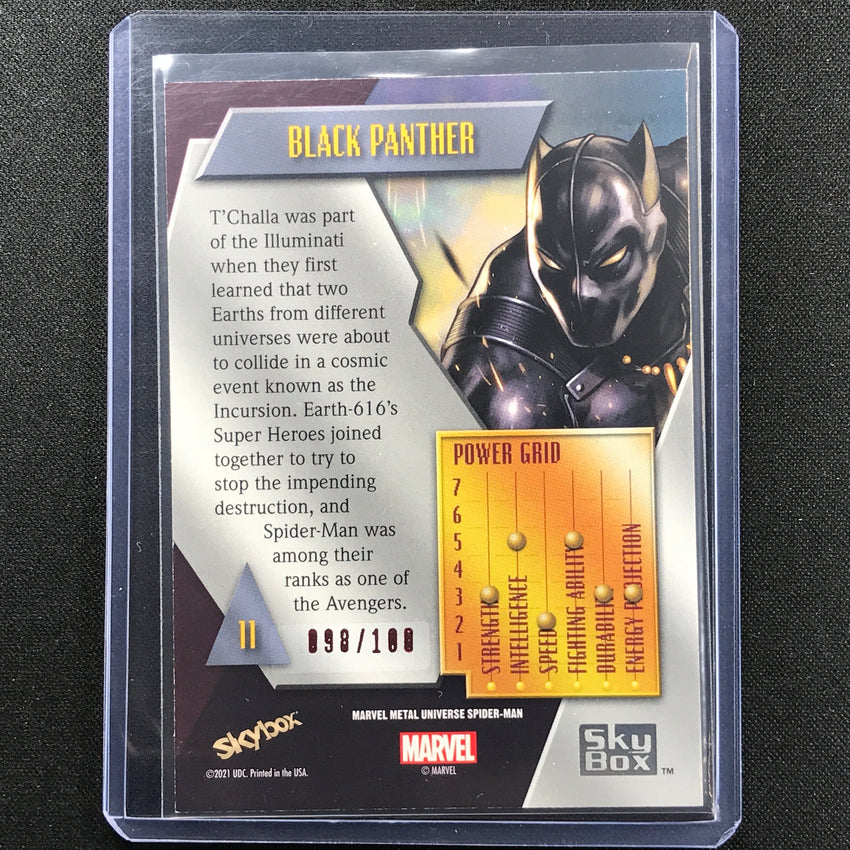 2021-2022 Marvel Spider-man Metal Black Panther Precious Gems Pmg Red 98/100