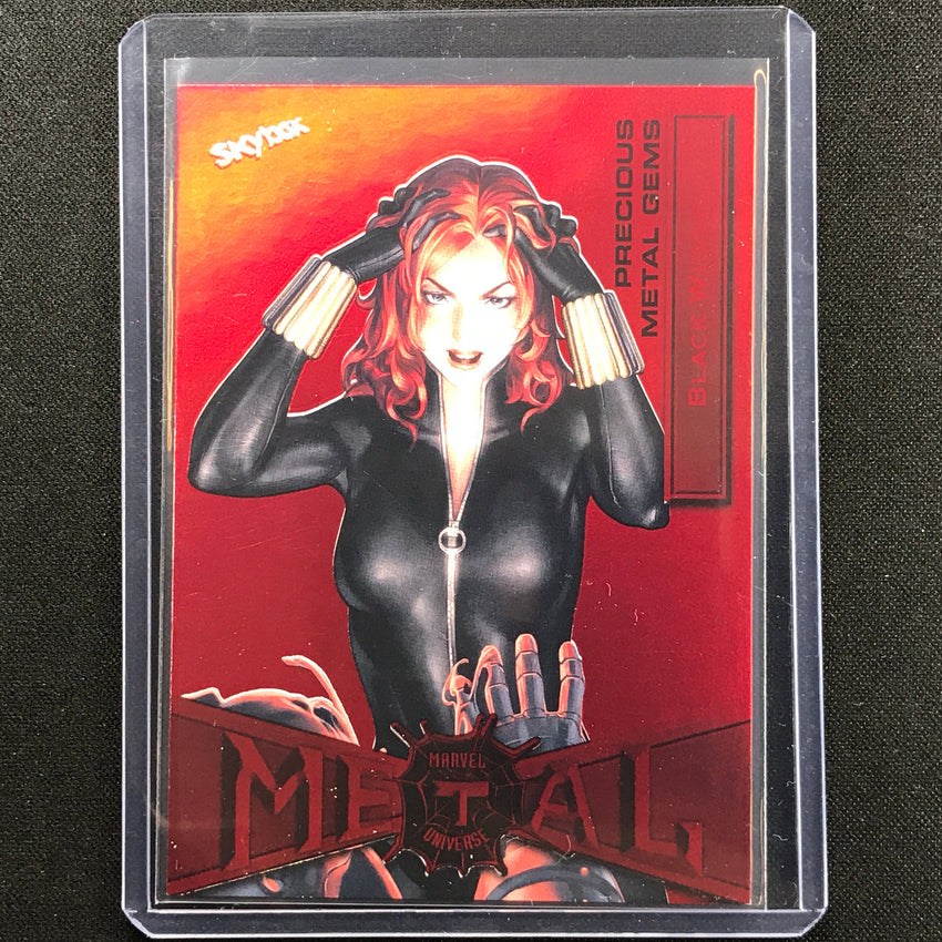 2021-2022 Marvel Spider-man Metal Black Widow Precious Gems Pmg Red 54/100