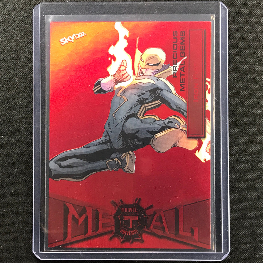 2021-2022 Marvel Spider-man Metal Universe Iron Fist Precious Gem Pmg Red 41/100