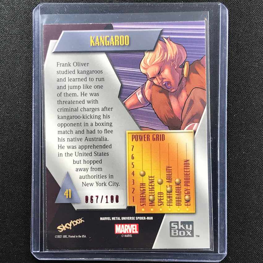 2021-2022 Marvel Spider-man Metal Universe Kangaroo Precious Gems Pmg Red 67/100