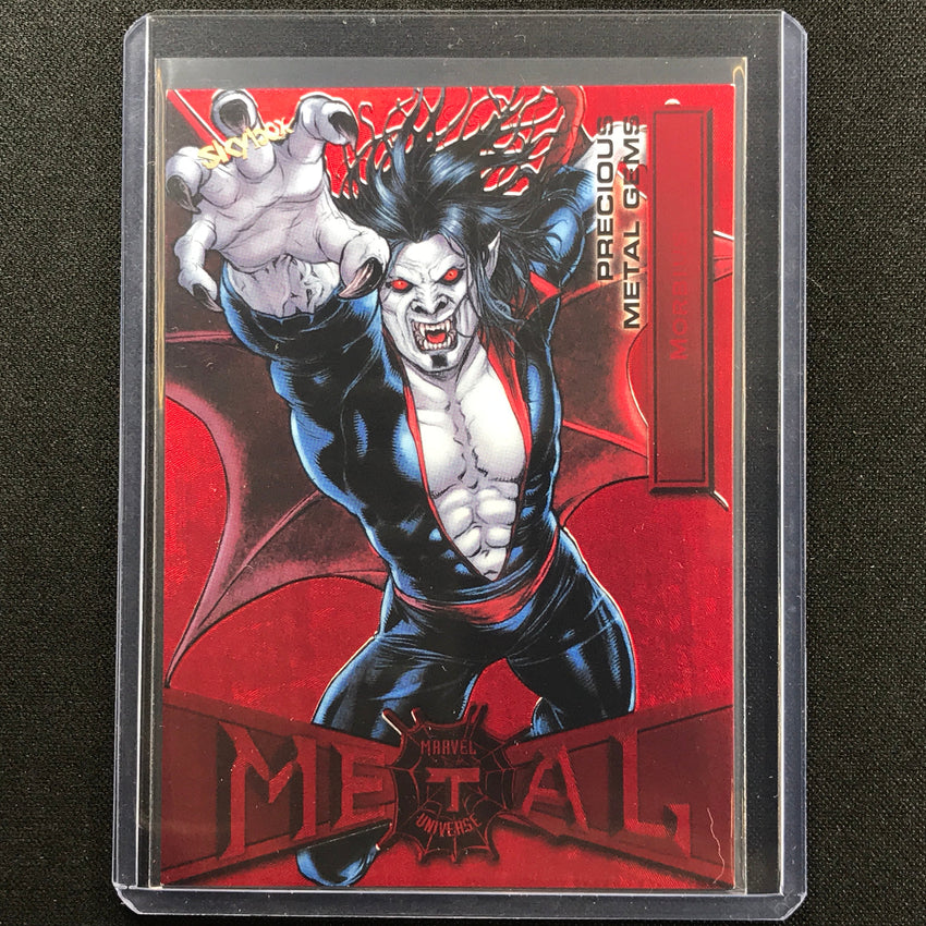 2021-2022 Marvel Spider-man Metal Universe Morbius Precious Gems Pmg Red 48/100