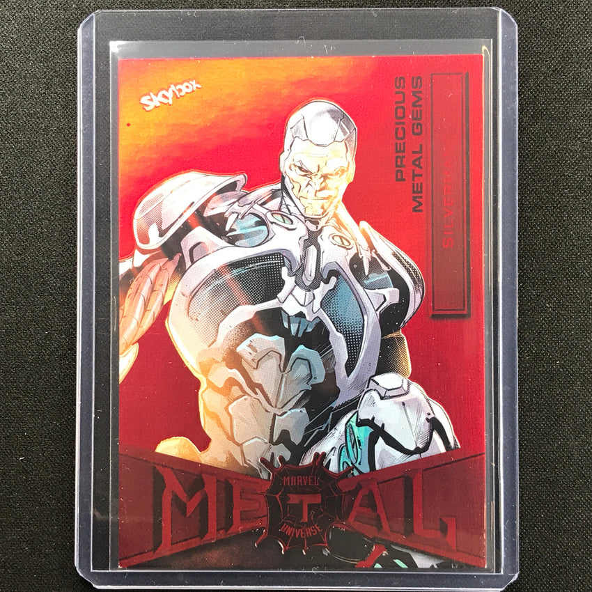 2021-2022 Marvel Spider-man Metal Silvermane Precious Gems Pmg Red 43/100