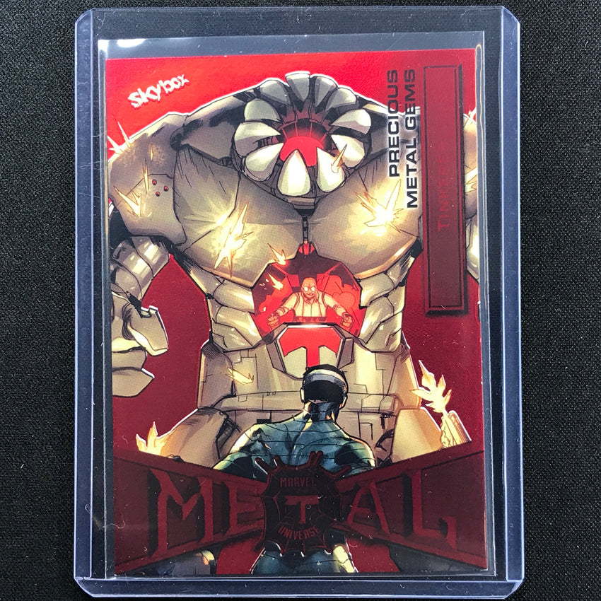 2021-2022 Marvel Spider-man Metal Universe Tinkerer Precious Gems Pmg Red 99/100