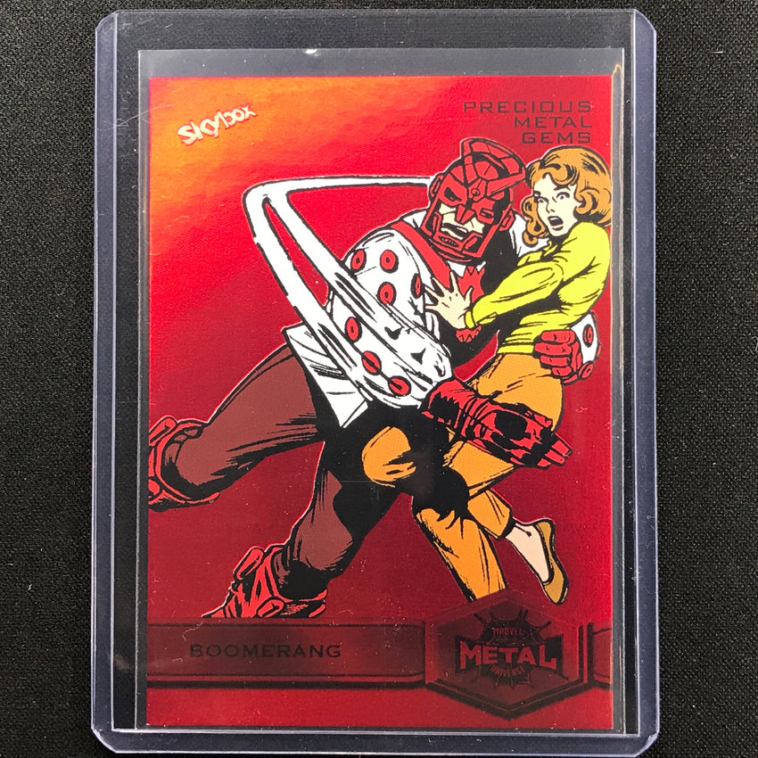 2021-2022 Marvel Spider-man Metal Boomerang High Precious Gems Pmg Red 47/100