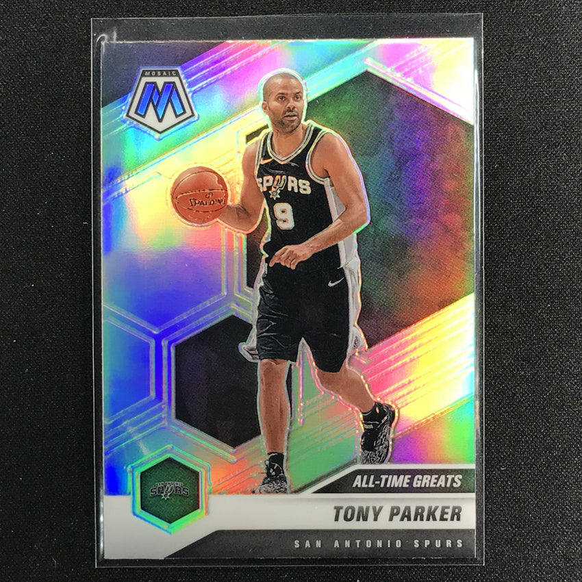 2020-21 Mosaic TONY PARKER All-Time Greats Silver Prizm #282