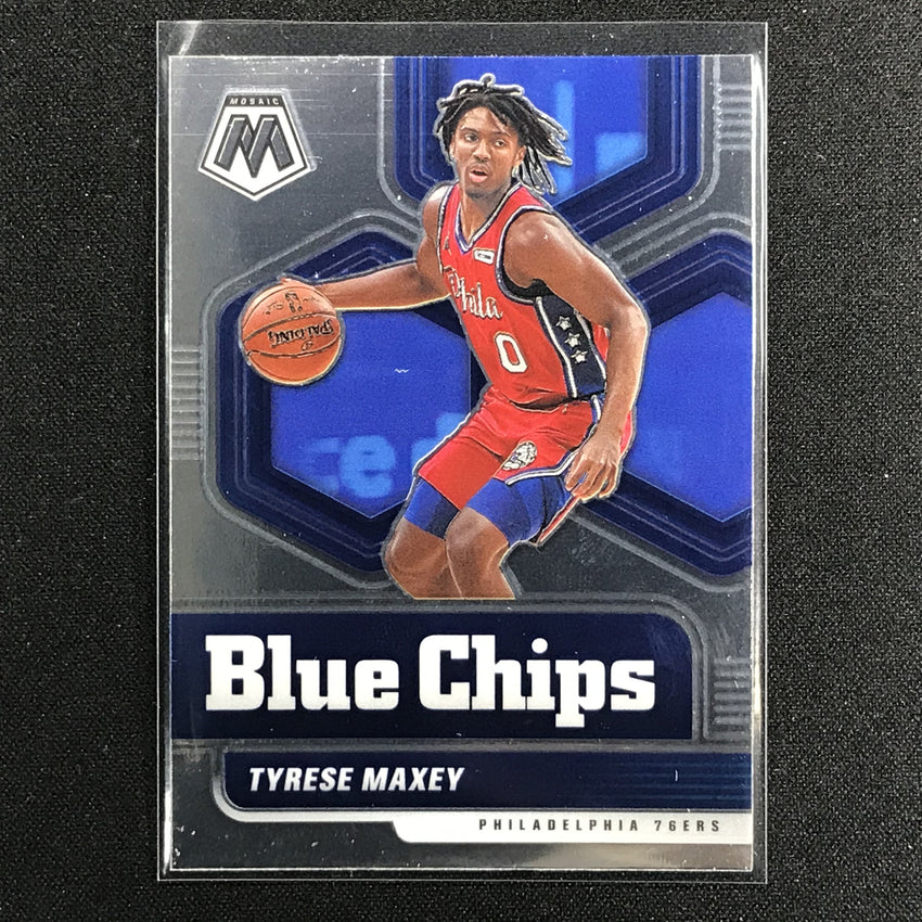 2020-21 Mosaic TYRESE MAXEY Blue Chips Rookie Base #8