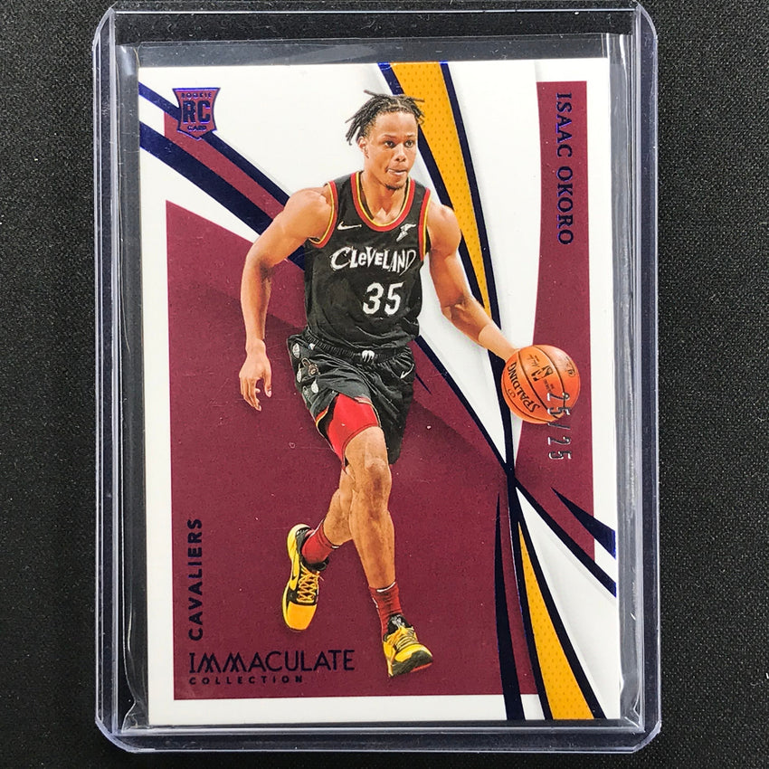 2020-21 Immaculate Isaac Okoro Base Rookie Blue 25/25