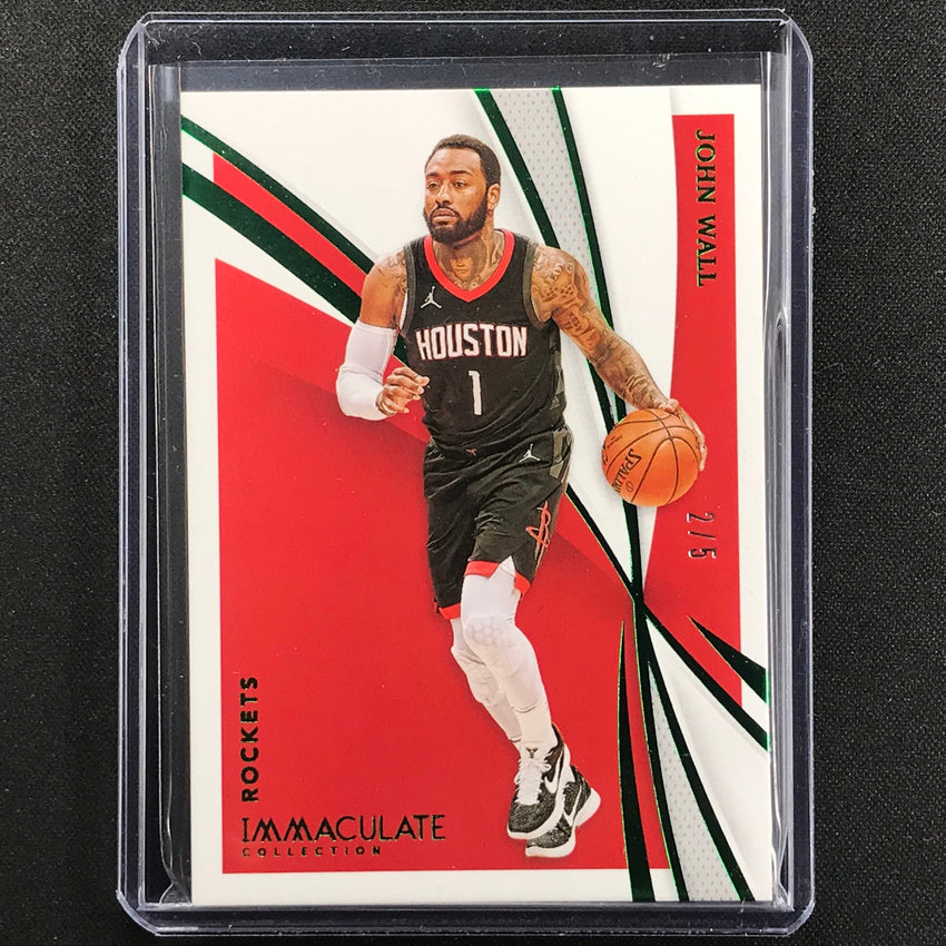 2020-21 Immaculate John Wall Base Green 2/5