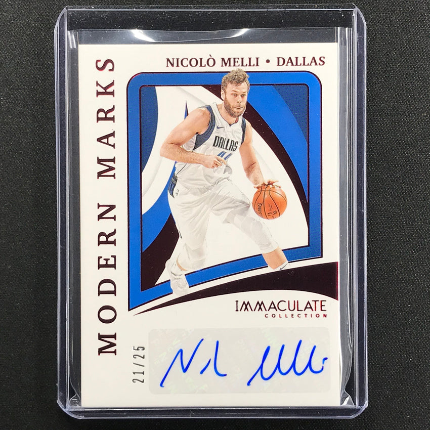 2020-21 Immaculate Nicolo Melli Modern Marks Auto Red 21/25