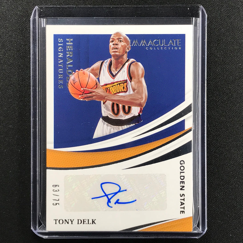 2020-21 Immaculate Tony Delk Heralded Signatures Auto 63/75