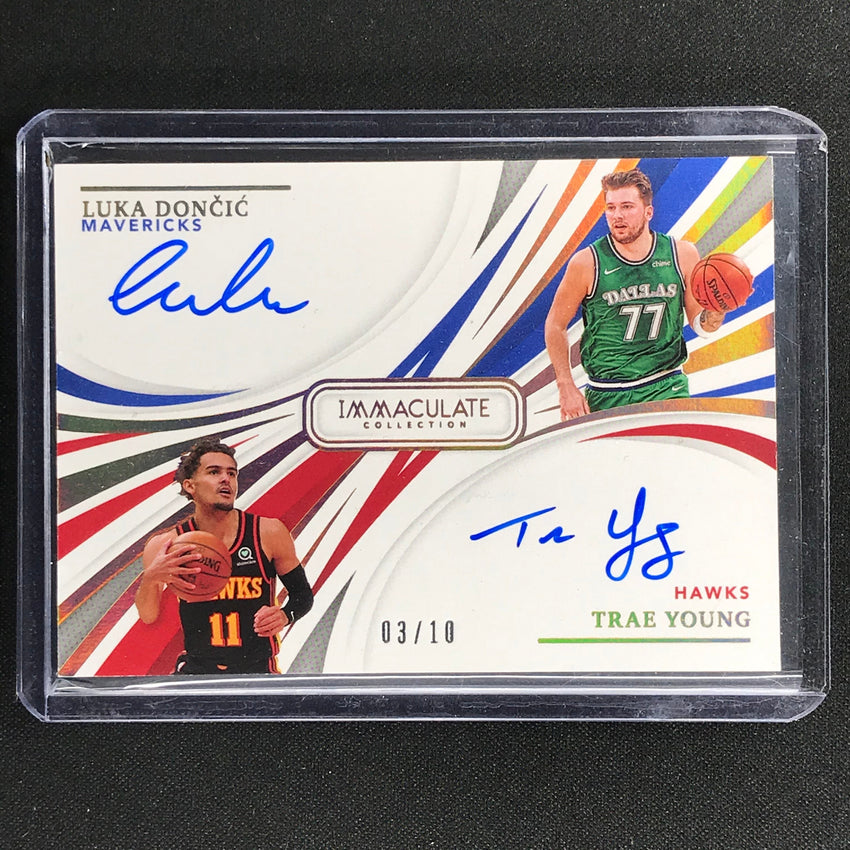 2020-21 Immaculate Luka Doncic Trae Young Dual Autograph 3/10