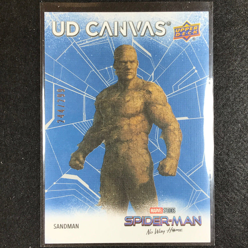 2023 Spider-man No Way Home Sandman Ud Canvas High Render Blue 244/299 No 7
