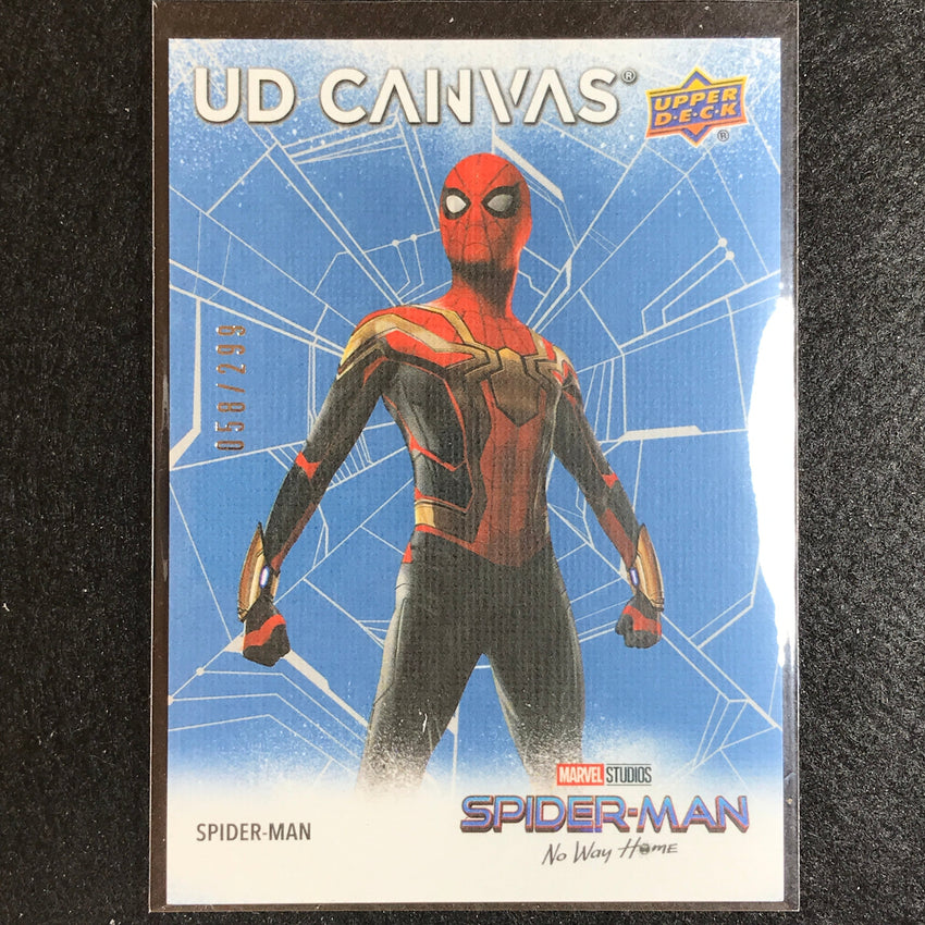 2023 Spider-man No Way Home Spider-man Ud Canvas High Render Blue 58/299 No 18