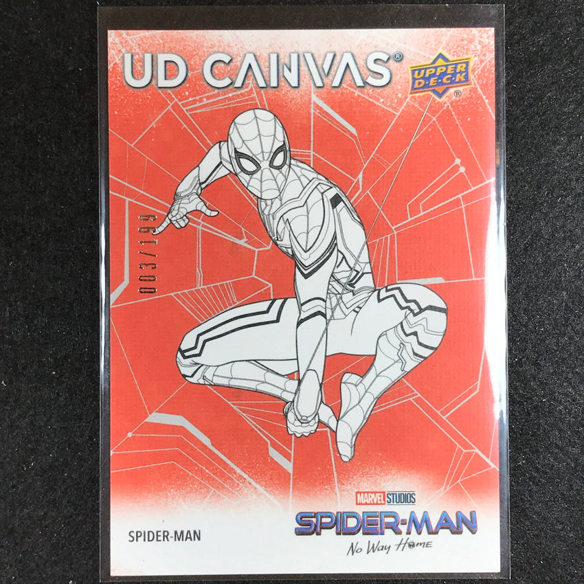 2023 Spider-man No Way Home Spider-man Ud Canvas Sketch Red 3/199 No 31