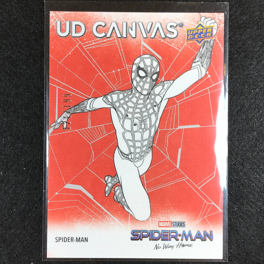 2023 Spider-man No Way Home Spider-man Ud Canvas Sketch Red 121/199 No 40