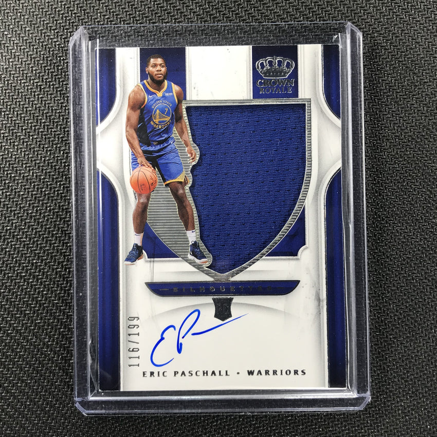 2019-20 Crown Royale ERIC PASCHALL Rookie Silhouette Jersey Auto 116/199-Cherry Collectables