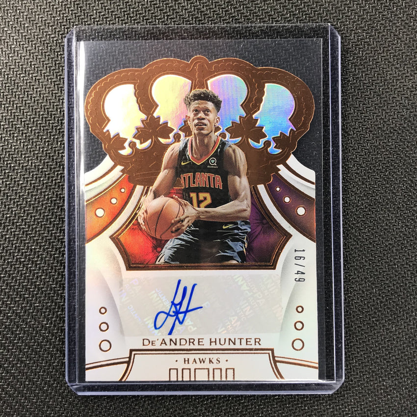 2019-20 Crown Royale DE'ANDRE HUNTER Rookie Copper Auto 16/49-Cherry Collectables