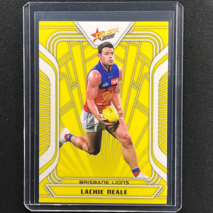 2022 Footy Stars Lachie Neale Fractured Acid Yellow 001/145