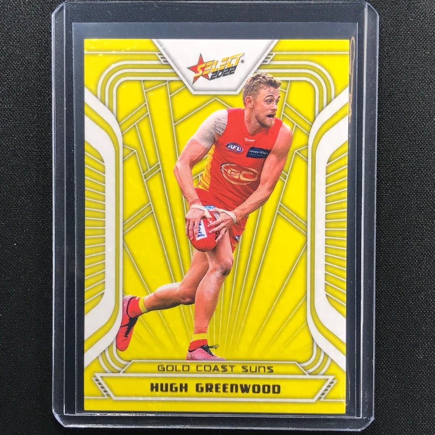 2022 Footy Stars Hugh Greenwood Fractured Acid Yellow 22/145
