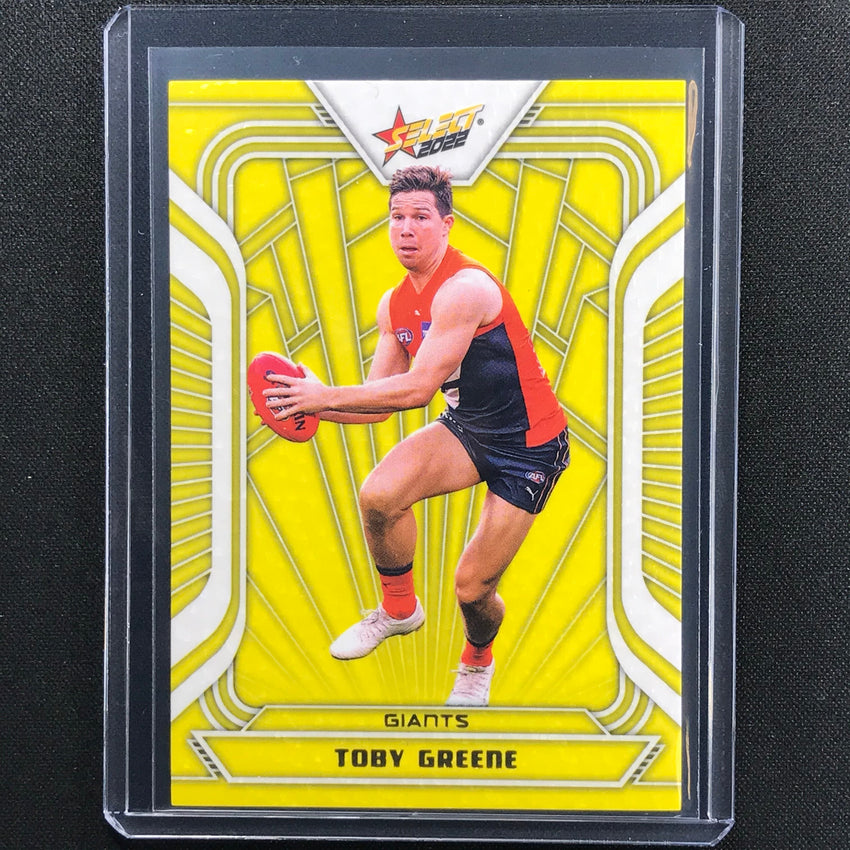 2022 Footy Stars Toby Greene Fractured Acid Yellow 134/145