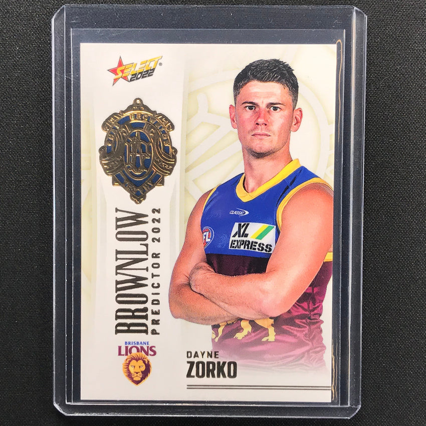 2022 Footy Stars Dayne Zorko Brownlow Predictor Gold 44/185