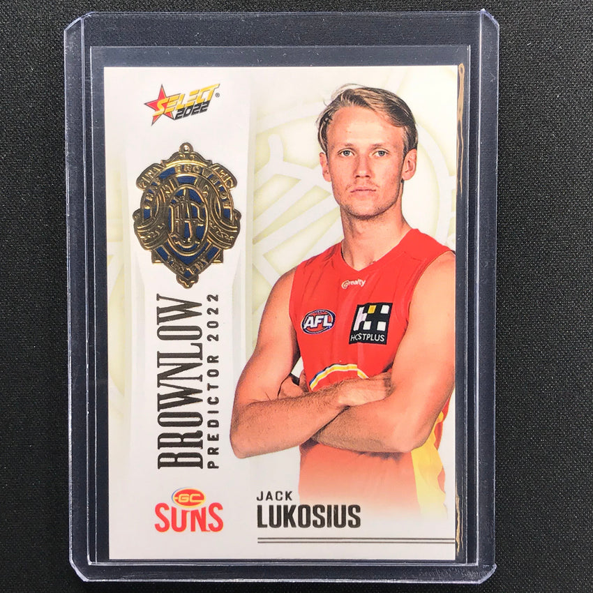 2022 Footy Stars JACK LUKOSIUS Brownlow Predictor Gold 185/185