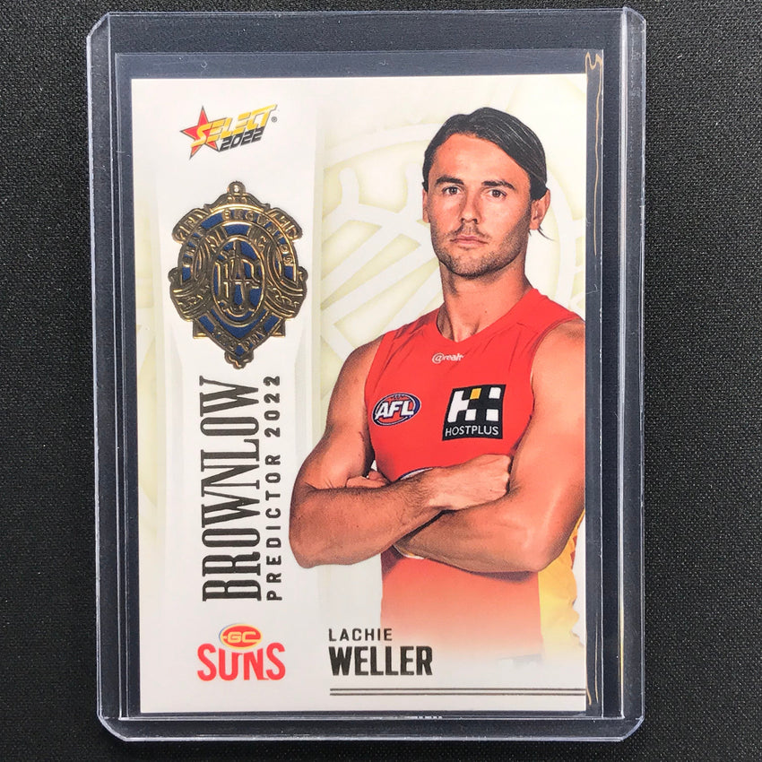 2022 Footy Stars LACHIE WELLER Brownlow Predictor Gold 148/185