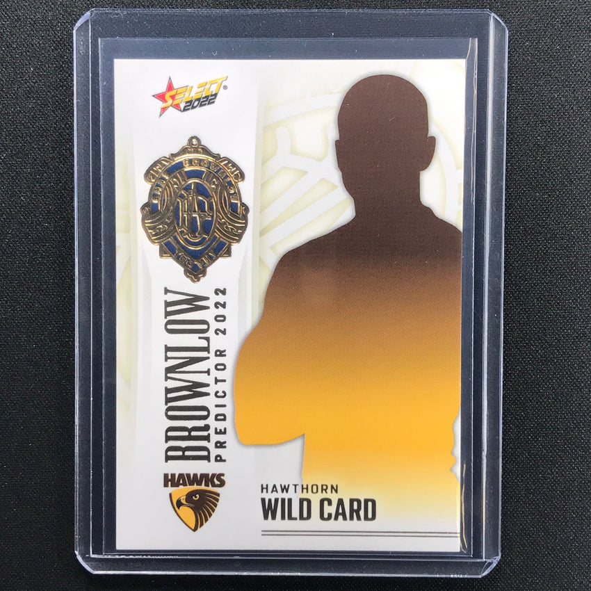 2022 Footy Stars Hawthorn Wild Card Brownlow Predictor Gold 44/185