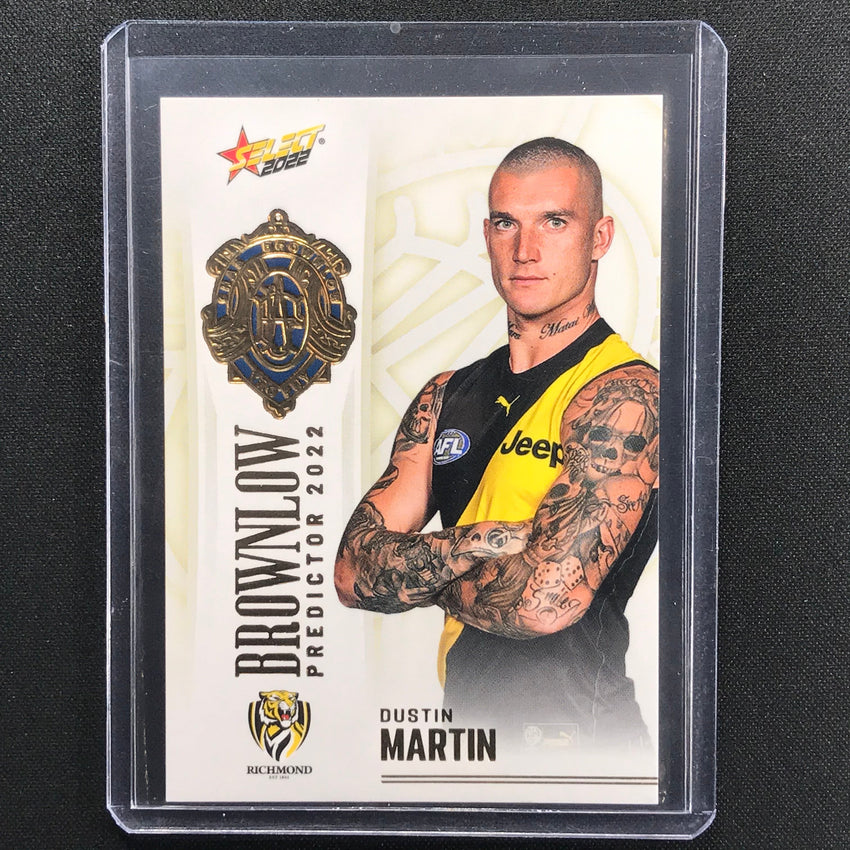 2022 Footy Stars Dustin Martin Brownlow Predictor Gold 97/185