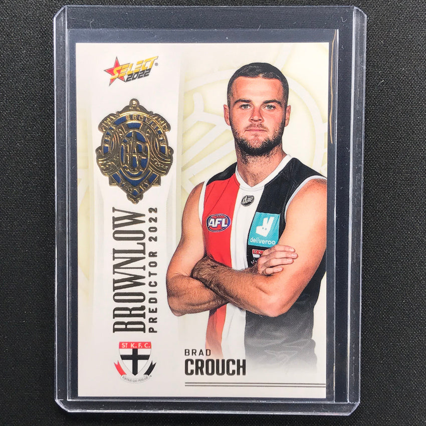 2022 Footy Stars Brad Crouch Brownlow Predictor Gold 84/185