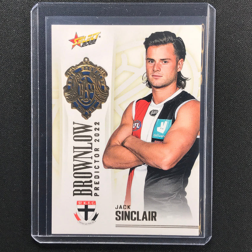 2022 Footy Stars Jack Sinclair Brownlow Predictor Gold 123/185