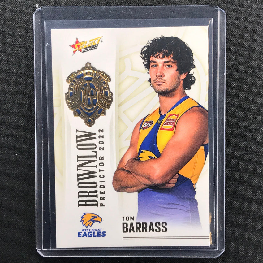 2022 Footy Stars Tom Barrass Brownlow Predictor Gold 117/185