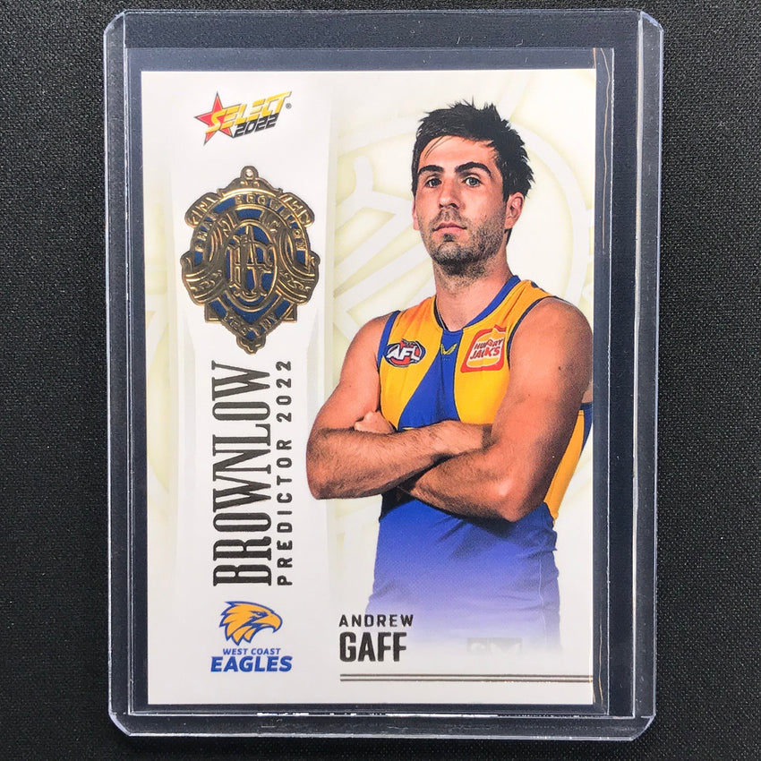 2022 Footy Stars Andrew Gaff Brownlow Predictor Gold 35/185