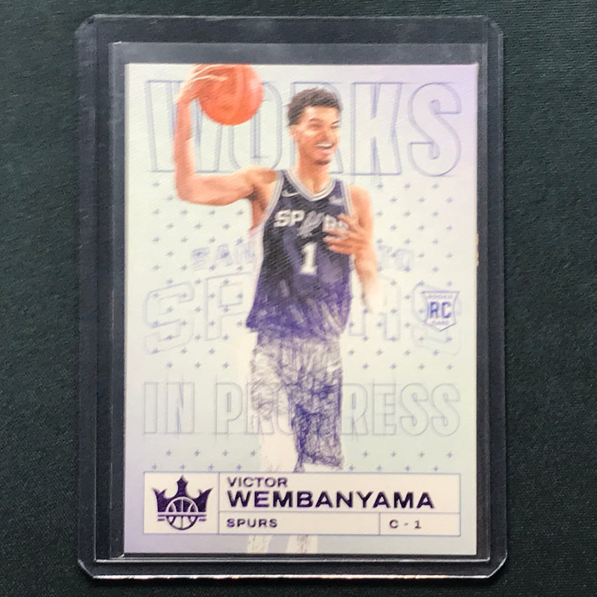 2023-24 Court Kings Victor Wembanyama Works In Progress Rookie Violet 8/49