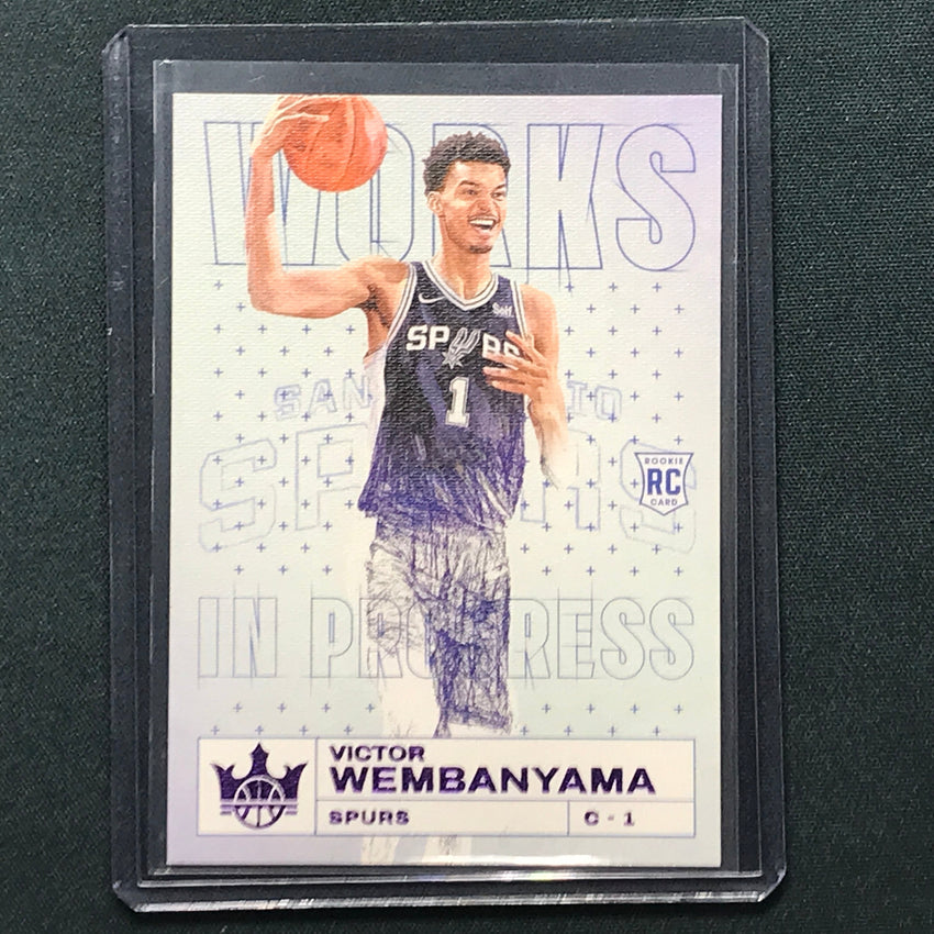 2023-24 Court Kings Victor Wembanyama Works In Progress Rookie Violet 20/49