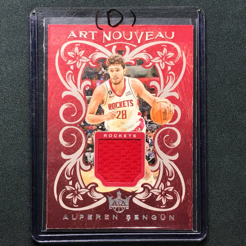 2023-24 Court Kings Alperen Sengun Art Nouveau Jersey Relic No Sen D