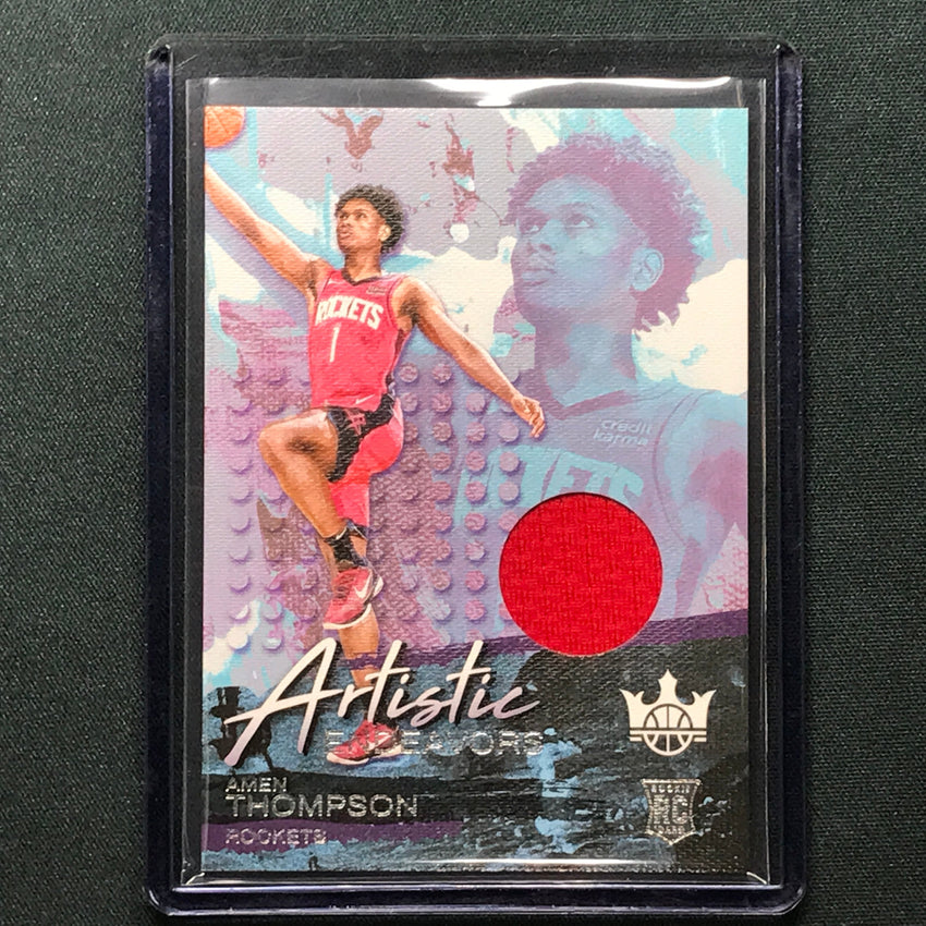 2023-24 Court Kings Amen Thompson Artistic Endevors Rookie Jersey Relic No Amn