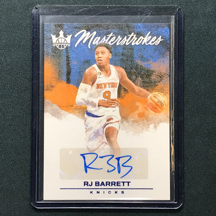 2023-24 Court Kings Rj Barrett Masterstrokes Auto Sapphire 15/25-Cherry Collectables